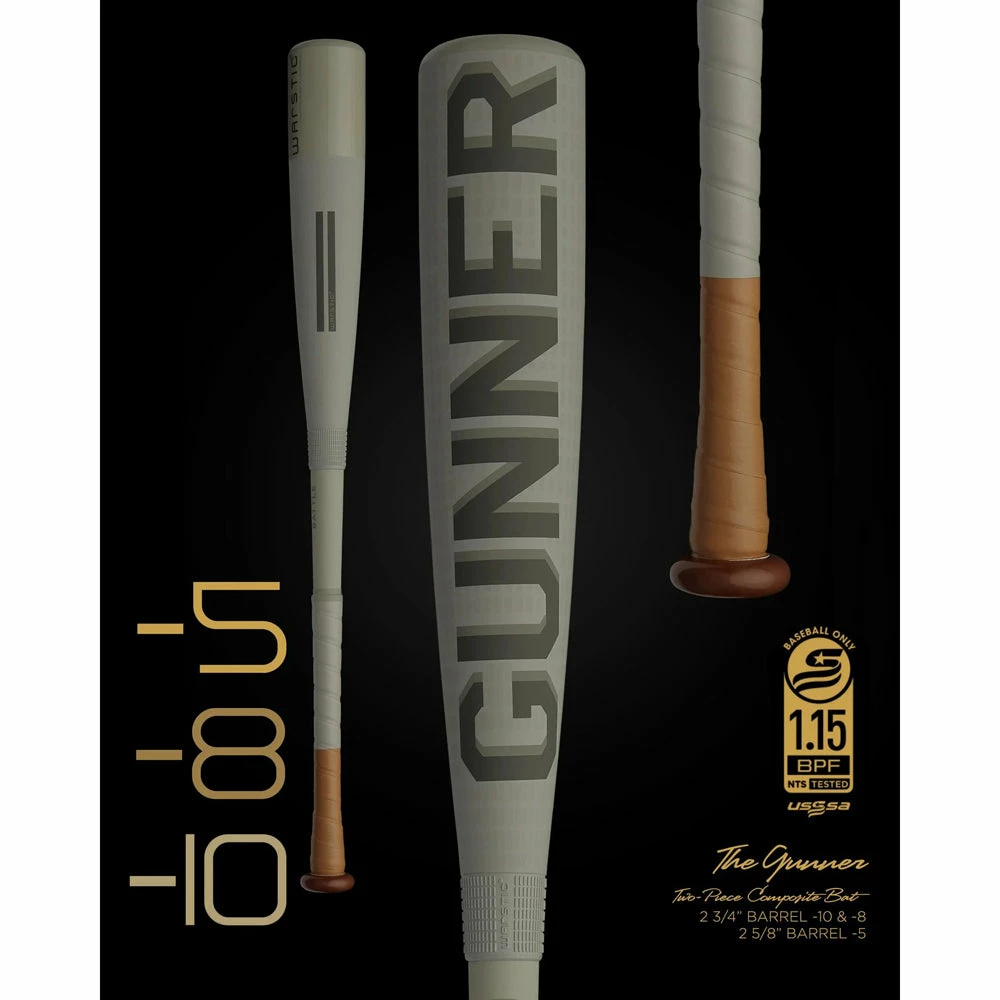 2022 Warstic Gunner -8 (2 3/4") USSSA Baseball Bat: MBGNR22GY8 - Image 5