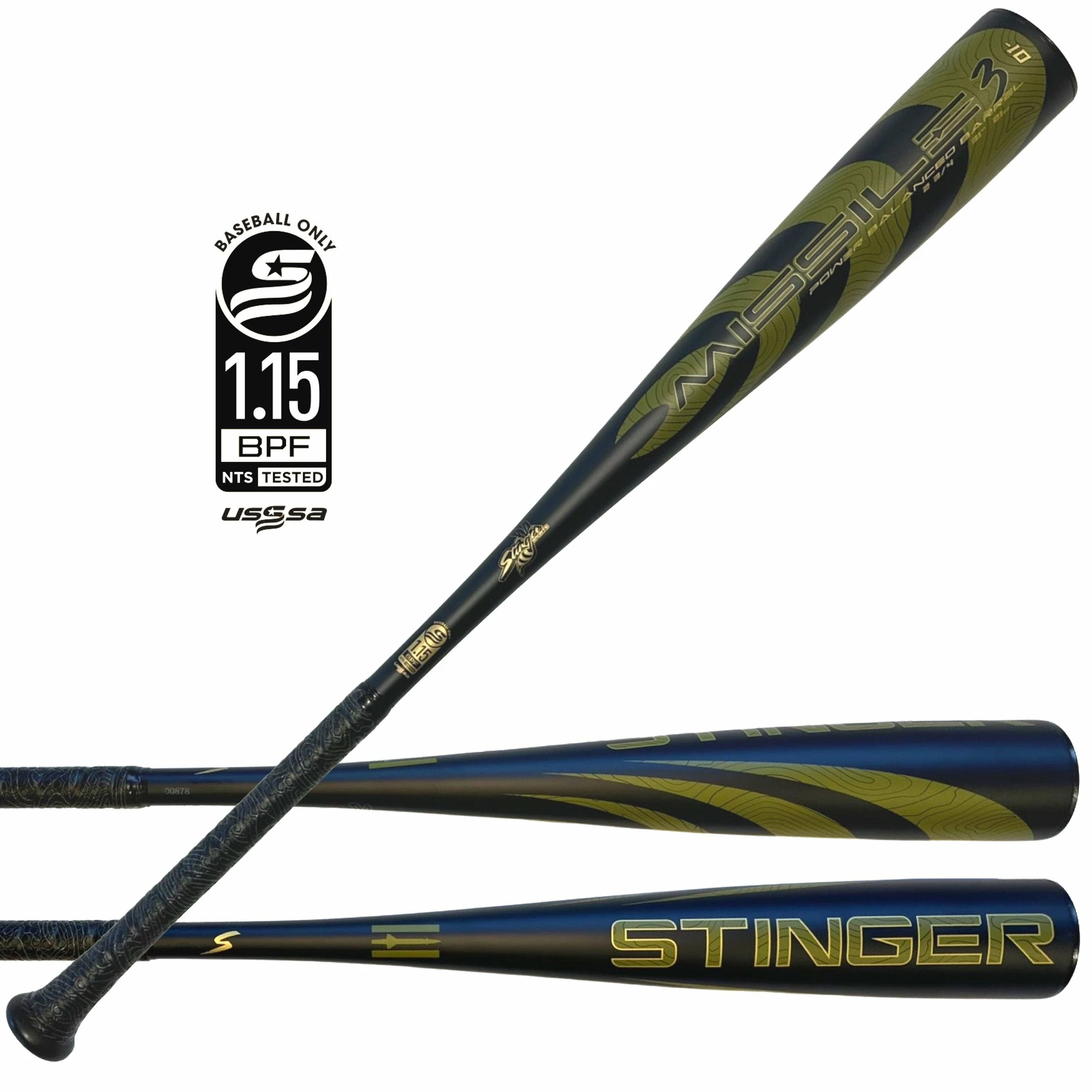 Stinger Sports 2023 Stinger Missile 3 -8 (2 3/4") USSSA Baseball Bat: MISSILE38 - Image 5