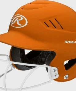 Rawlings Rawling Coolflo Matte Batting Helmet - One Size Fits Most - Neon Orange