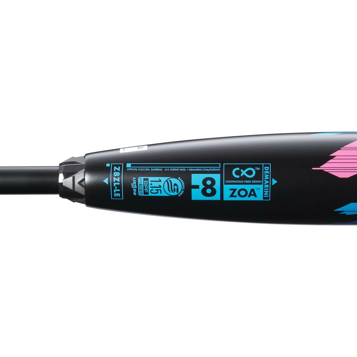 2023 DeMarini ZOA Glitch -8 (2 3/4") USSSA Baseball Bat: WBD2356010 - Image 5